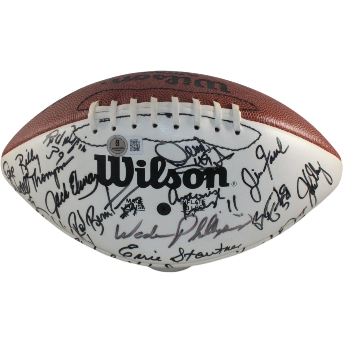 John Elway & 1993 Denver Broncos Team Signed Football (56 Sigs) - Beckett