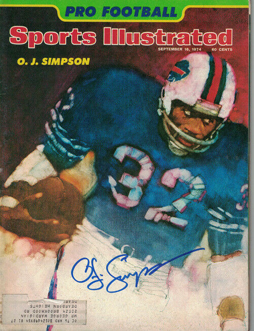 O.J. Simpson Signed Buffalo Bills Sports Illustrated Magazine Sep 16 1974 JSA