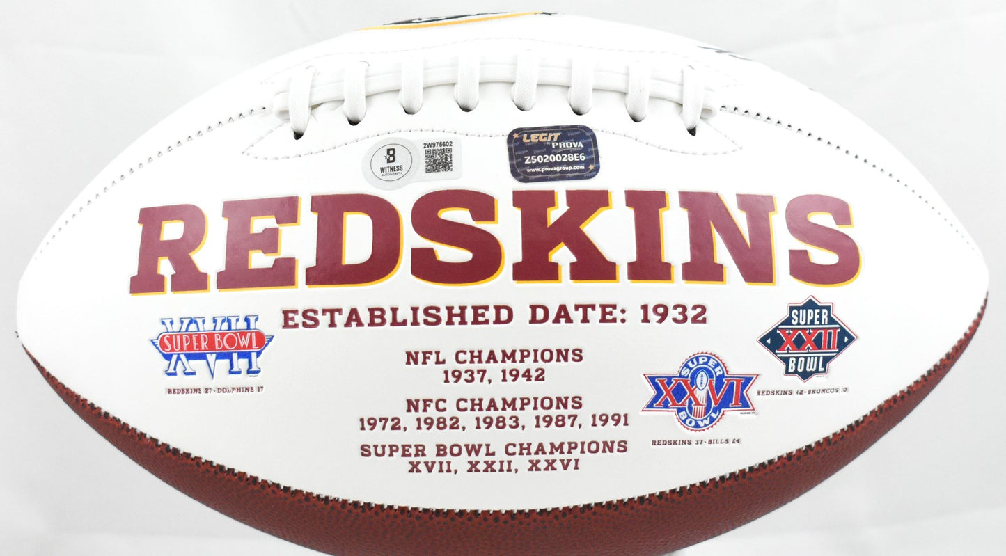 Gary Clark Signed Washington Redskins Logo Football