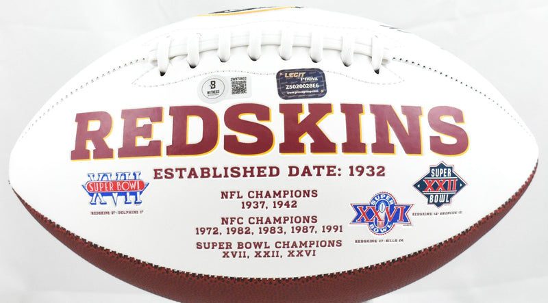 Gary Clark Signed Washington Redskins Logo Football