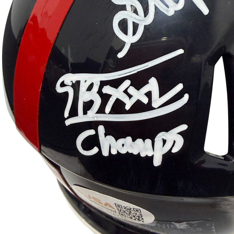 Stephen Baker Signed New York Giants Throwback Mini Helmet (JSA COA)