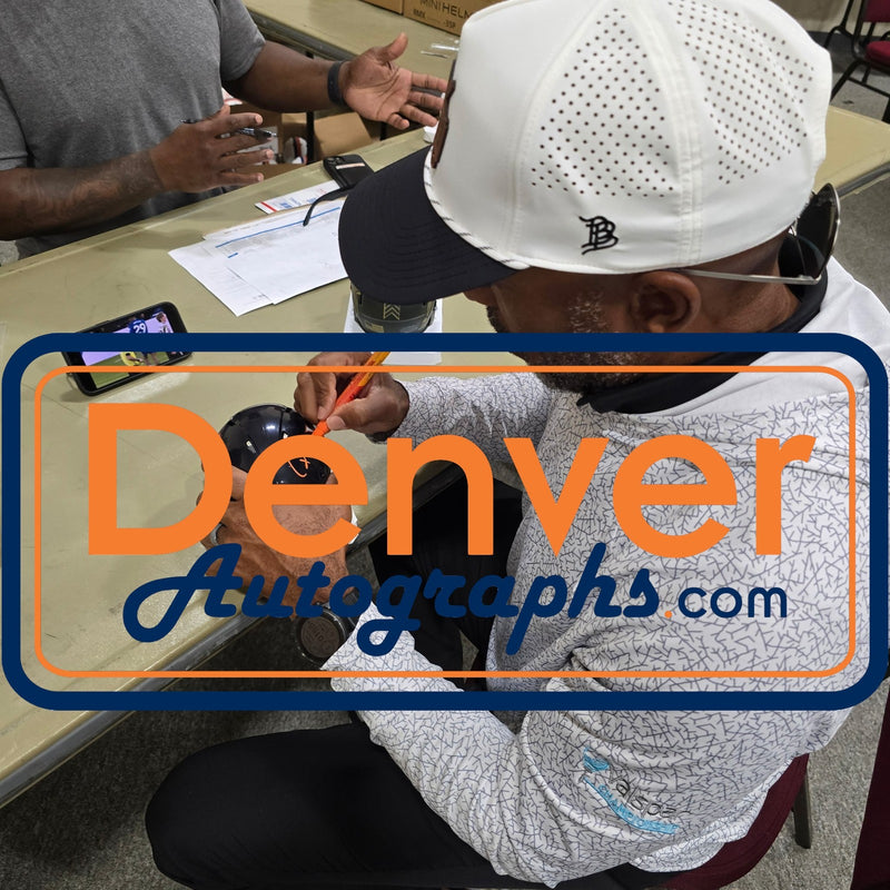 Ronde Barber Signed Virginia Cavaliers Black Mini Helmet (Beckett Witnessed)