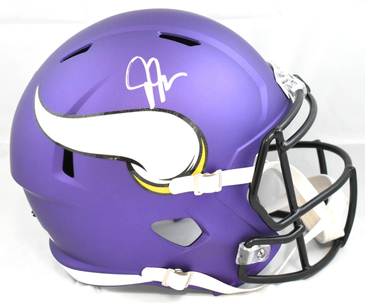 Justin Jefferson Autographed Minnesota Vikings Full Size Speed Helmet
