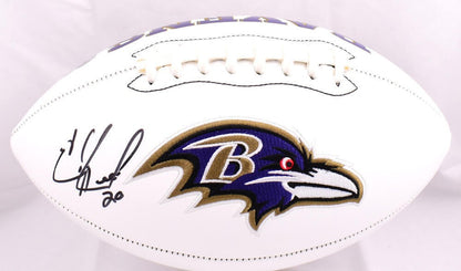 Ed Reed Autographed Baltimore Ravens Logo Football