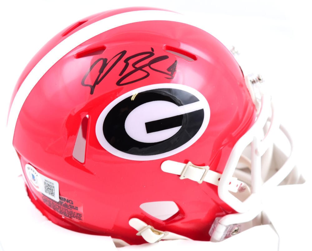 Champ Bailey Signed Georgia Bulldogs Black Speed Mini Helmet