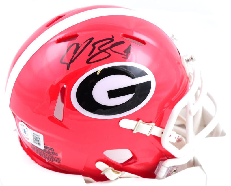 Champ Bailey Signed Georgia Bulldogs Black Speed Mini Helmet