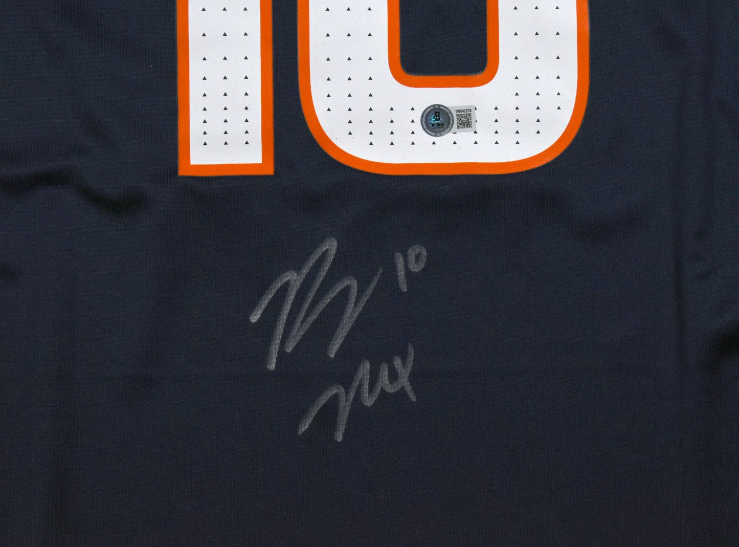 Bo Nix Autographed Denver Broncos Blue Nike Jersey