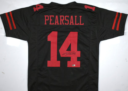 Ricky Pearsall Signed San Francisco 49ers Black Custom Jersey