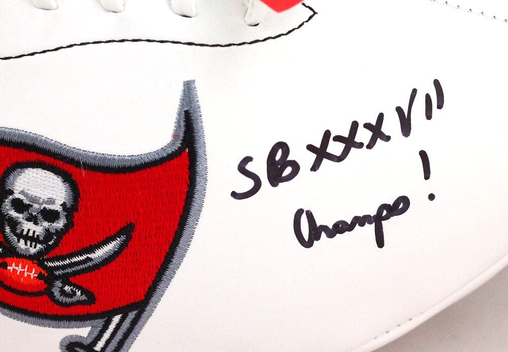 Brad Johnson Signed Tampa Bay Buccaneers Wilson Logo Football SB XXXVI Champs