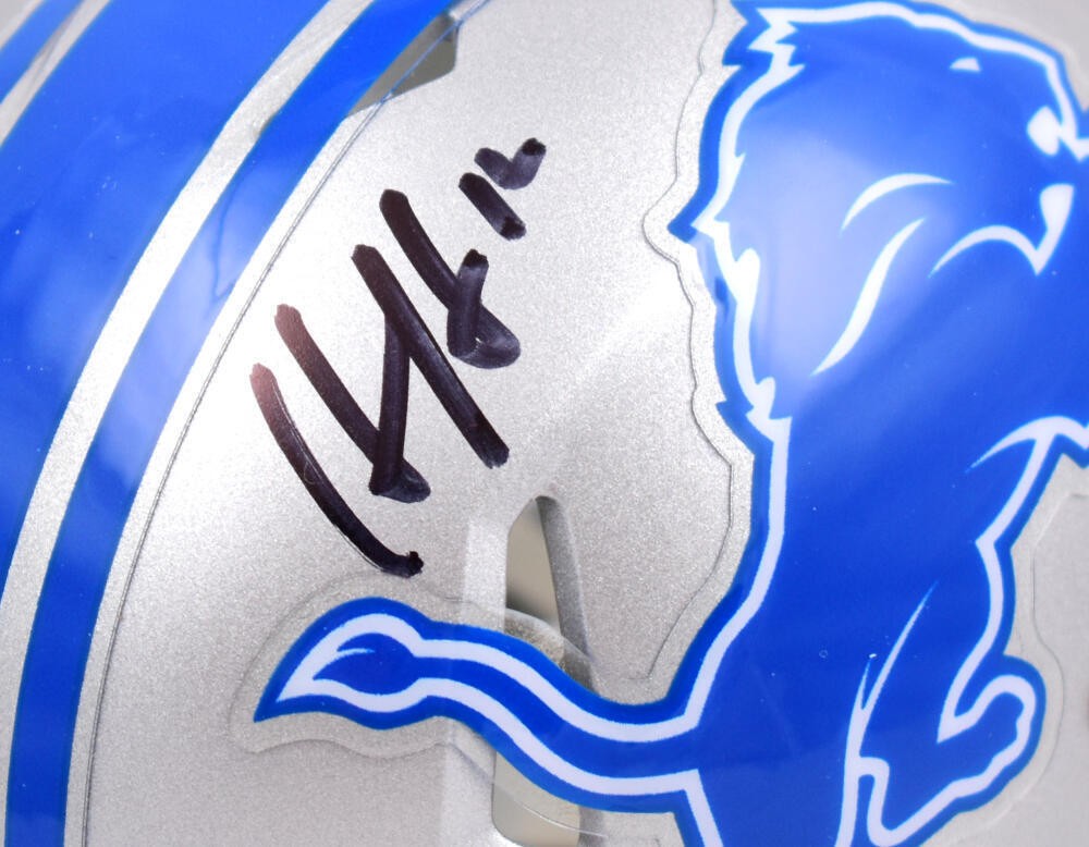 Hendon Hooker Signed Detroit Lions Black Speed Mini Helmet