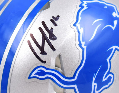 Hendon Hooker Signed Detroit Lions Black Speed Mini Helmet