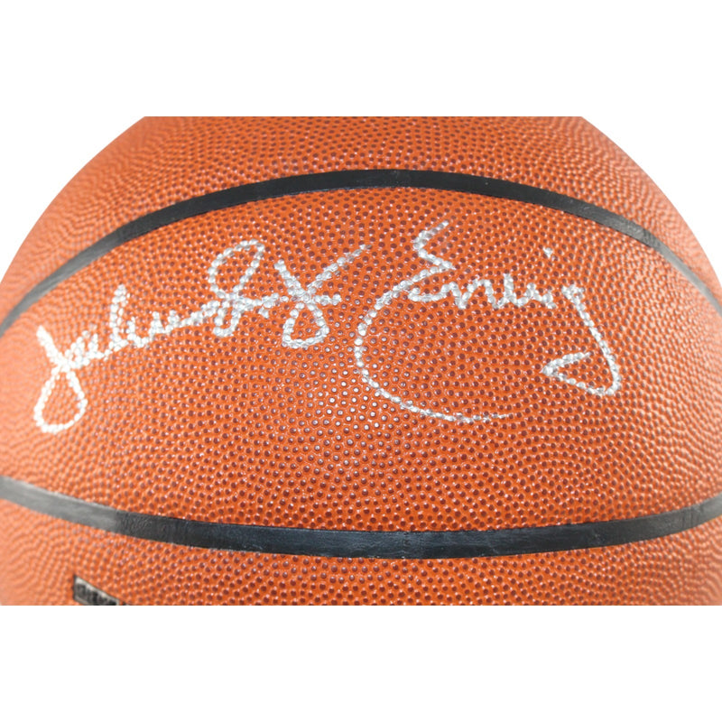 Julius Erving Autographed Philadelphia 76ers Wilson Basketball