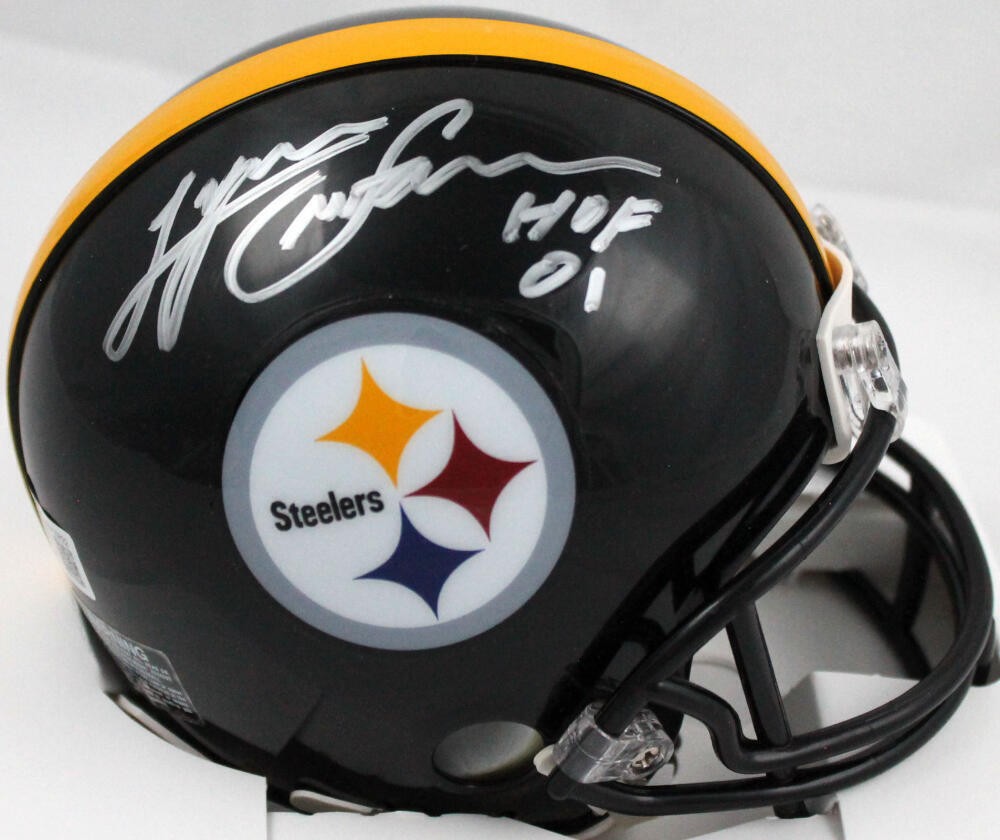 Lynn Swann Signed Pittsburgh Steelers Mini Helmet HOF Inscription