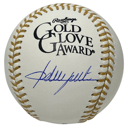 Adrian Beltre Signed Gold Glove Logo ROMLB Baseball (Beckett Witnessed)