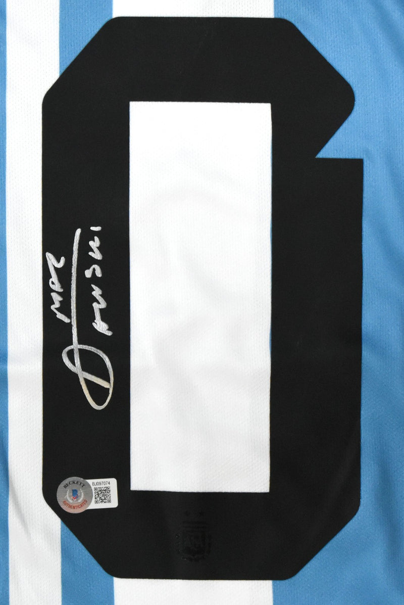 Alexis Mac Allister Signed Argentina Home Soccer Jersey