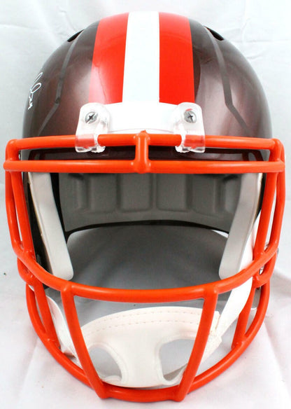 Nick Chubb Autographed Cleveland Browns Full Size Flash Speed Helmet