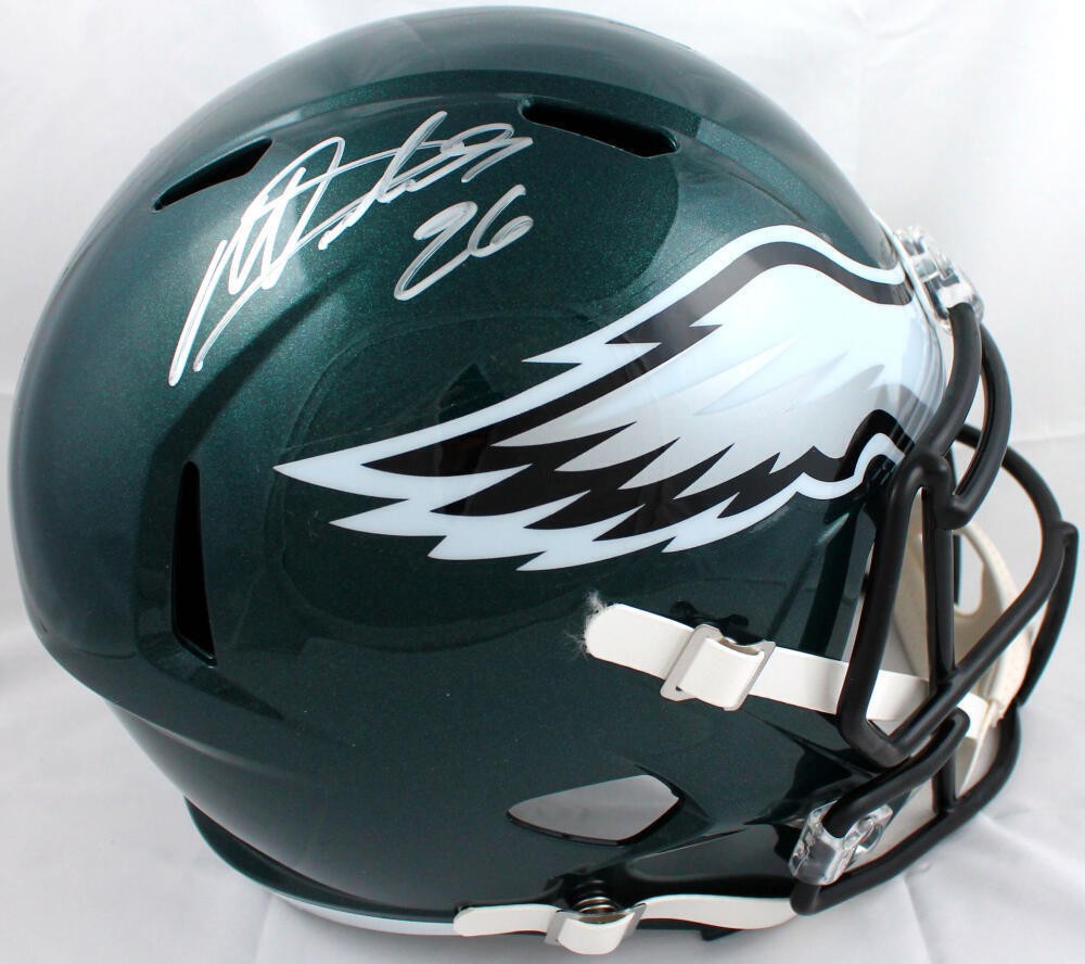 Miles Sanders Autographed Philadelphia Eagles Full Size Speed Helmet
