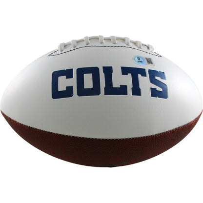 Edgerrin James Signed Indianapolis Colts Logo Football (HOF Inscription)