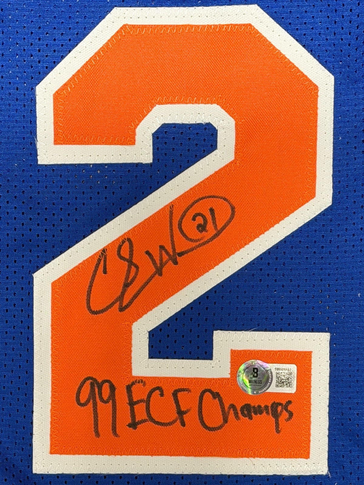 Charlie Ward Signed New York Knicks Custom Jersey (99 ECF Champs)