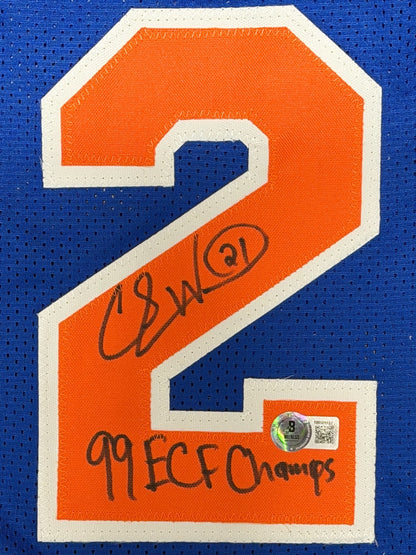 Charlie Ward Signed New York Knicks Custom Jersey (99 ECF Champs)