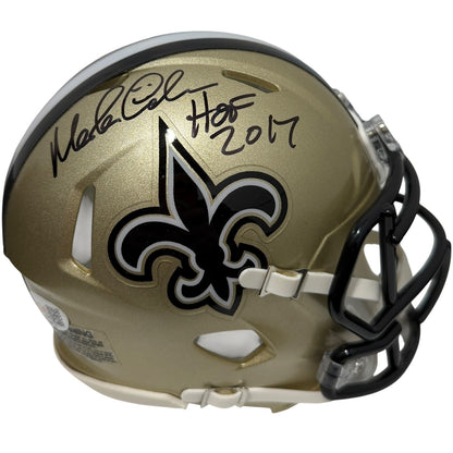 Morten Andersen Signed New Orleans Saints Speed Mini Helmet (HOF '17)