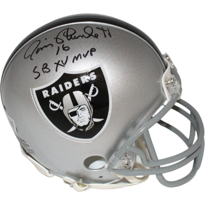 Jim Plunkett Oakland Raiders Autographed VSR4 Mini Helmet