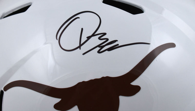 Quinn Ewers Autographed Texas Longhorns Full Size Speed Helmet