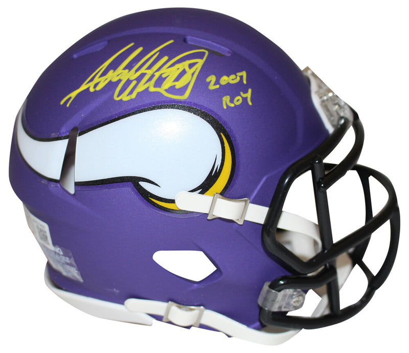 Adrian Peterson Signed Minnesota Vikings Speed Mini Helmet (2007 ROY)