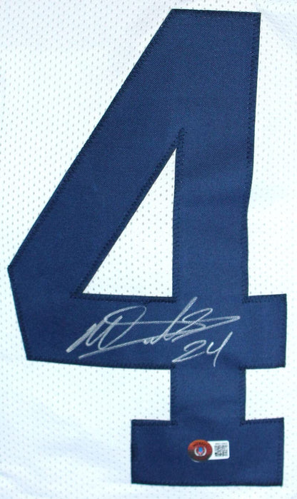 Miles Sanders Signed White Custom College Style Jersey