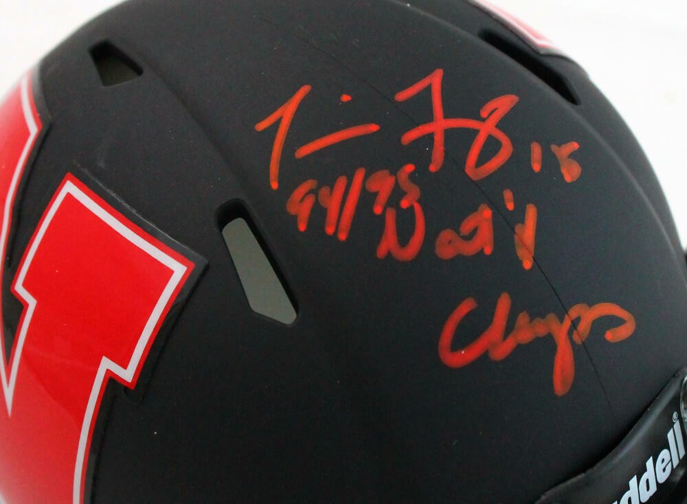 Tommie Frazier Signed Nebraska Cornhuskers AMP Edition Mini Helmet