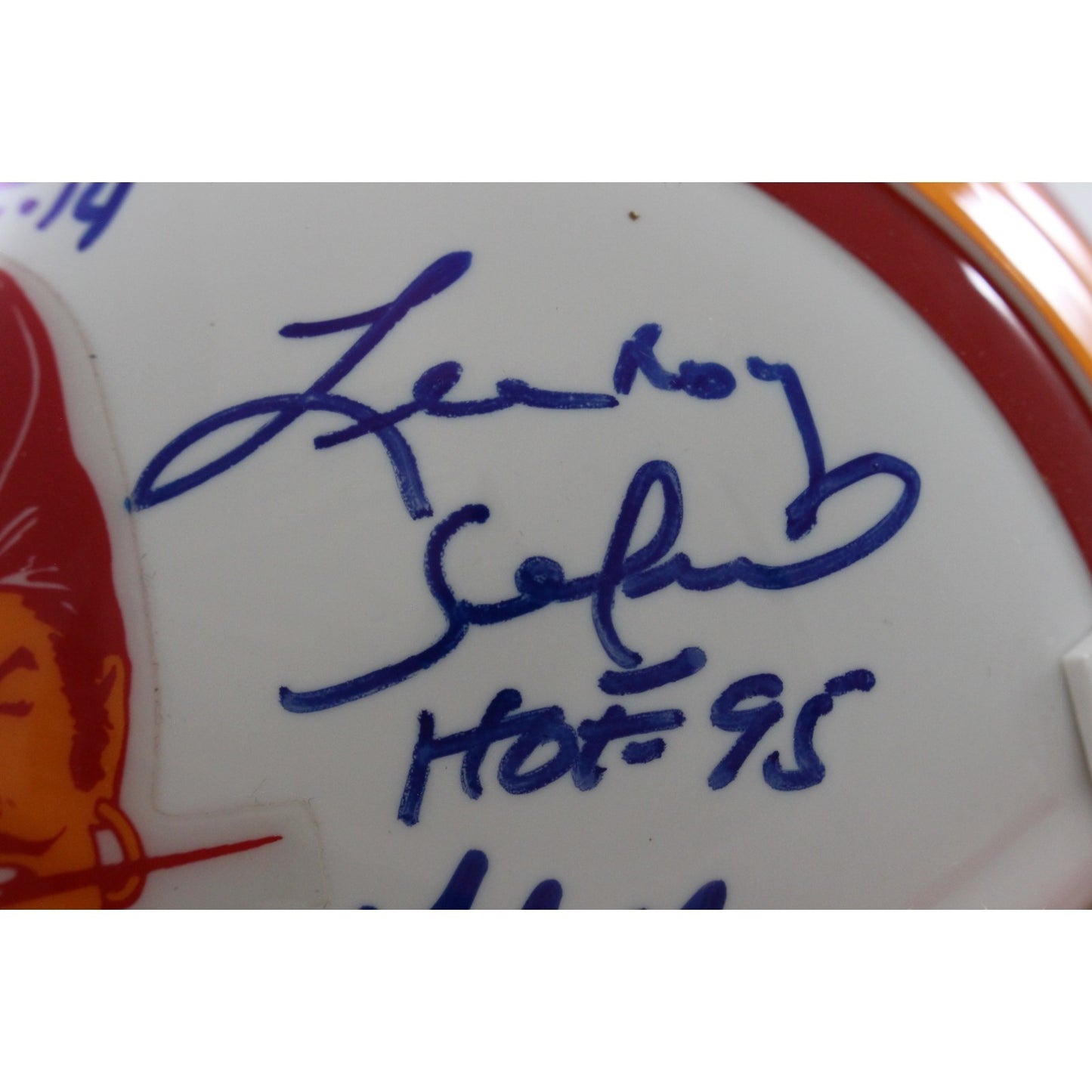 Lee Roy Selmon Multi-Signed Buccaneers Throwback Mini Helmet