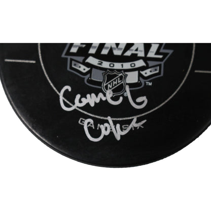 Dustin Byfuglien Autographed Chicago Blackhawks Hockey Puck (Game 6 Goal Insc)