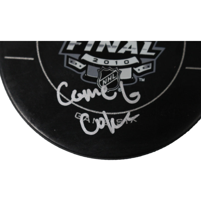 Dustin Byfuglien Autographed Chicago Blackhawks Hockey Puck (Game 6 Goal Insc)