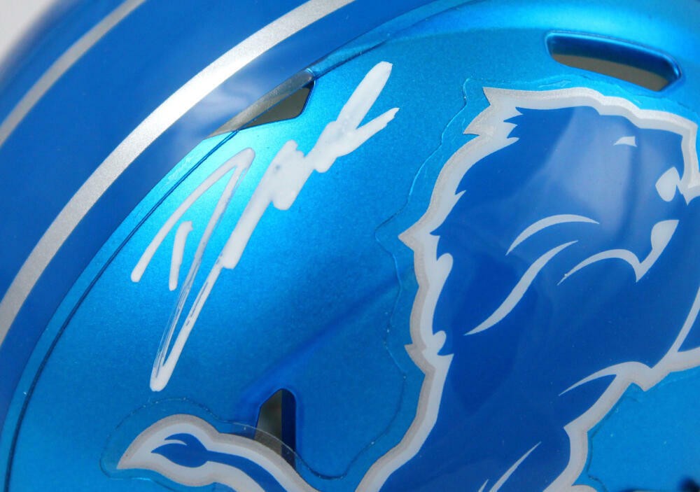 D'Andre Swift Signed Detroit Lions Flash Speed Mini Helmet