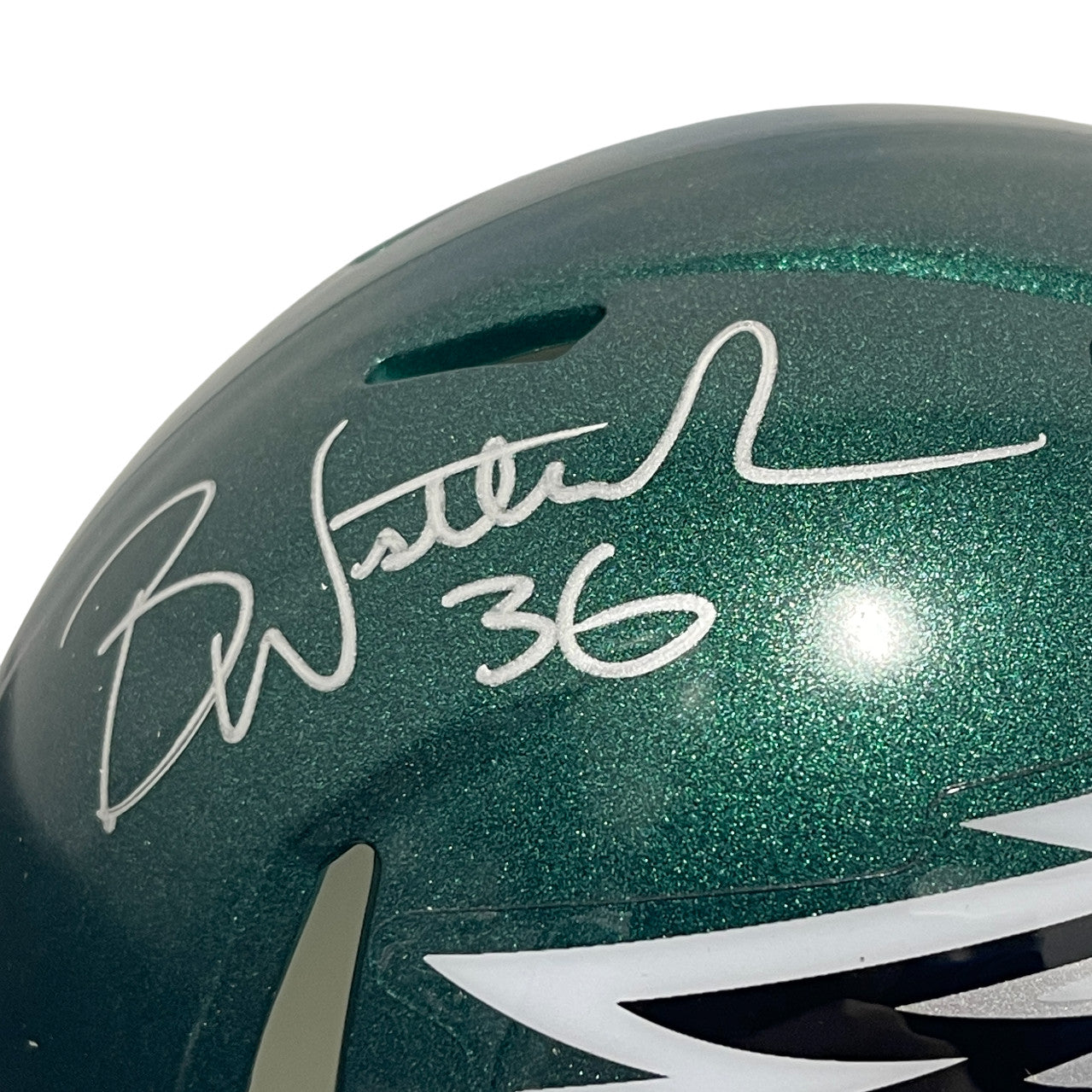 Brian Westbrook Philadelphia Eagles Signed Speed Mini Helmet (BAS)