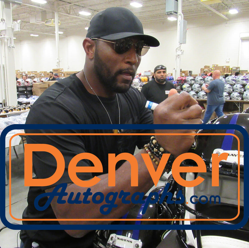 Ray Lewis Autographed Baltimore Ravens Speed Replica Helmet (HOF)