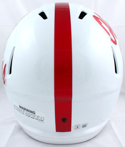 Elijah Moore Signed Ole Miss Rebels Full Size Replica Helmet