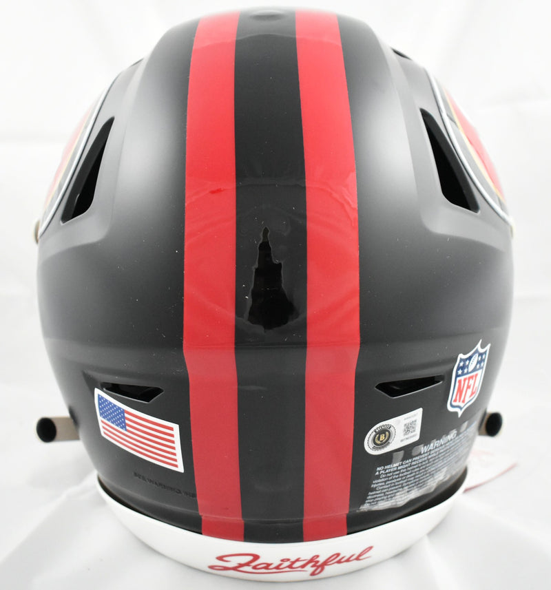 bike 49ers football helmets San Francisco Riddell SpeedFlex Mid-Size Helmet Green Gridiron, Inc The helmet features a large size SpeedFlex shell and padding 49ers Jerry Rice Authentic Signed