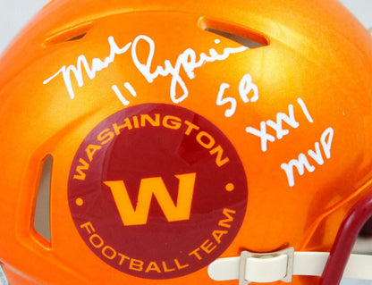 Mark Rypien Signed Washington Flash Speed Mini Helmet SB MVP Inscribed