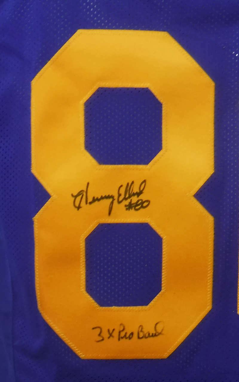 Henry Ellard Signed Los Angeles Rams Custom Jersey (3x Pro Bowl)