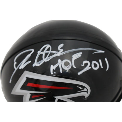 Deion Sanders Signed Atlanta Falcons VSR4 Throwback Mini Helmet HOF 2011