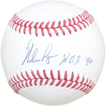 Nolan Ryan Autographed Texas Rangers OML Baseball (HOF Inscription)