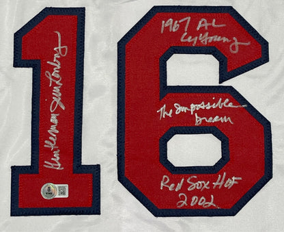 Jim Lonborg Signed Boston Red Sox Custom Jersey (4 Inscriptions)
