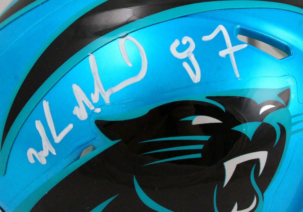 Muhsin Muhammad Signed Carolina Panthers Flash Speed Mini Helmet