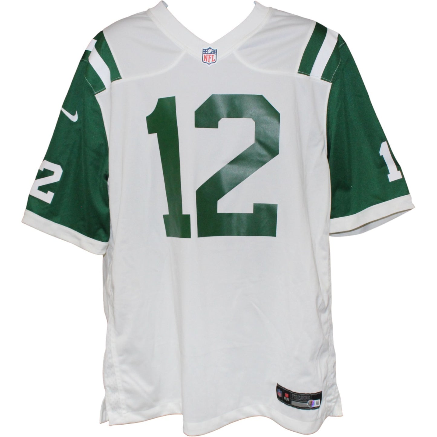 Joe Namath Autographed New York Jets Nike White XL Jersey