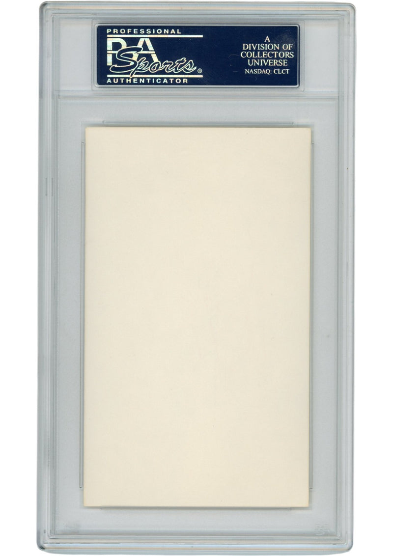 Bud Wilkinson Autographed Oklahoma Sooners Index Card PSA Slabbed