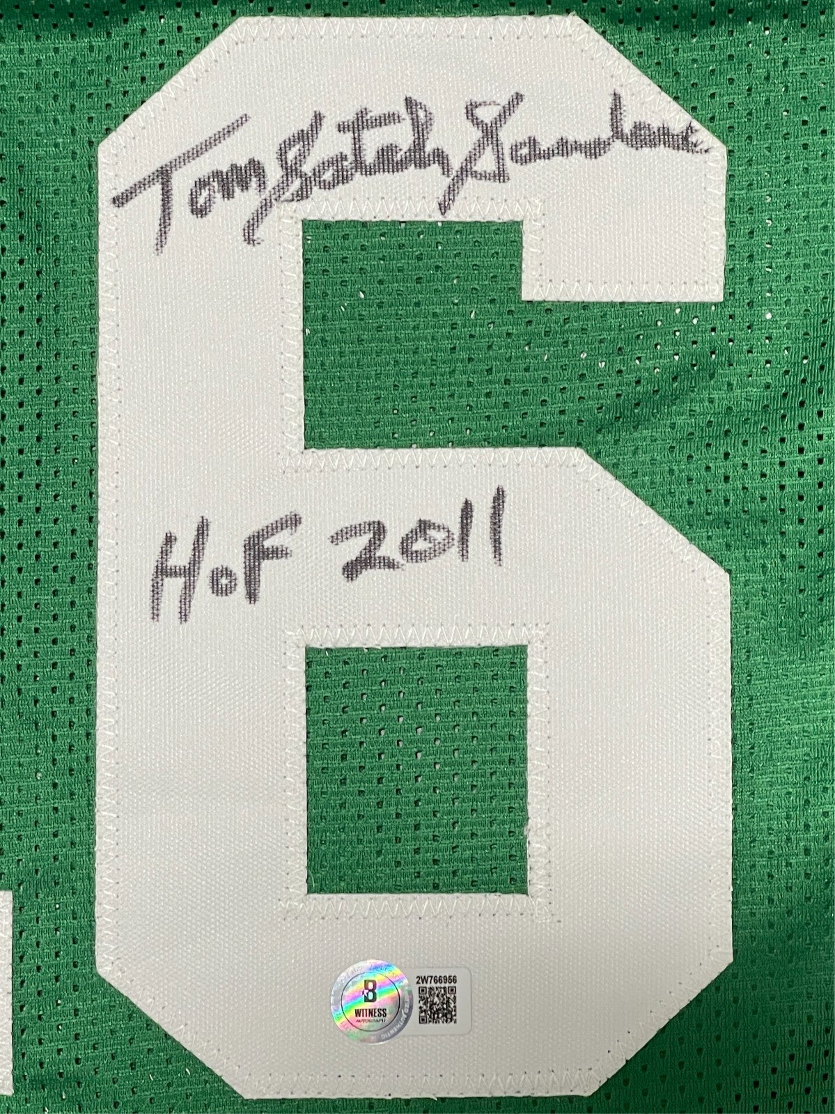 Tom "Satch" Sanders Signed Boston Celtics Custom Jersey HOF 2011 BAS COA