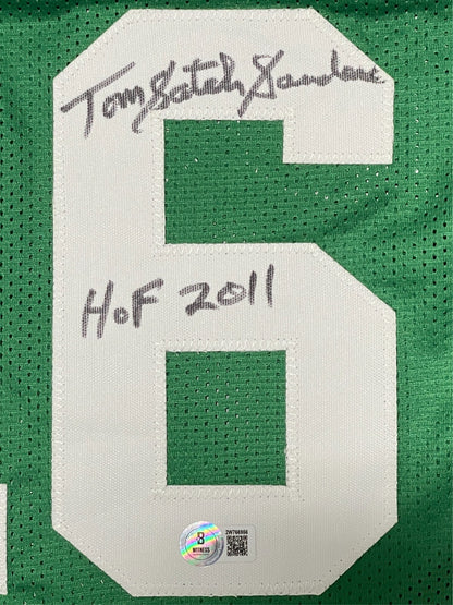 Tom "Satch" Sanders Signed Boston Celtics Custom Jersey HOF 2011 BAS COA