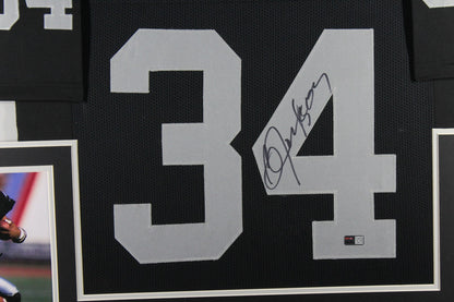 Bo Jackson Autographed Framed Pro Style Custom Black Jersey