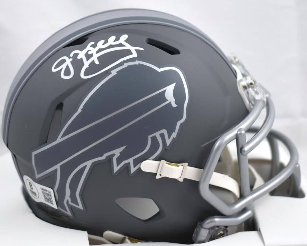 Jim Kelly Signed Buffalo Bills Slate Speed Mini Helmet